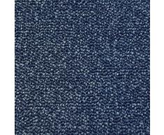 Teppichboden Schlingentextur Kurzflor Auslegware Bodenbelag blau 200 x 400 cm. Weitere Farben und Größen verfügbar
