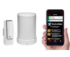 TFA Dostmann Wetterstation für Smartphones Starter-Set 3 mit Regensender, weiß, 4 x 2,8 x 10,4 cm, 31.4003.02