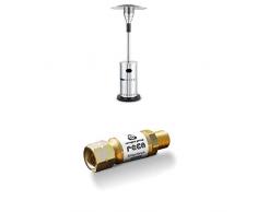 Enders Terrassenheizer Gas SOLID Edelstahl, Gas-Heizstrahler 5800, Heizpilz mit stufenloser Regulierung, Turbo-Brenner, höhenverstellbar, Transporträder, Umkippsicherung + Schlauchbruchsicherung, 1515