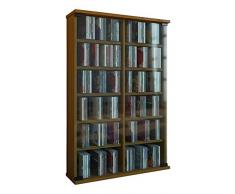 VCM Regal DVD CD Rack Turm Medienregal Medienschrank Aufbewahrung Schrank Holz Standregal Möbel in 6 Farben Roma