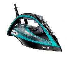 Tefal Ultimate Pure FV9844 Bügeleisen Trocken- und Dampfbügeleisen Durilium Autoclean-Bügelsohle Schwarz, Blau 3200 W