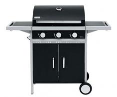 Tepro Gasgrill Wilmington, 3 Edelstahl-Brenner je ca. 3,5 kW, Gesamtleistung max. 10,5 kW, Grillfläche: ca. 60 x 37,5 cm | 49 x 122 x 106 cm, 3162