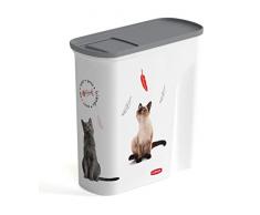 Curver Vorratsdose für Katzen, 6 l, Weiß, 28 x 12 x 28 cm