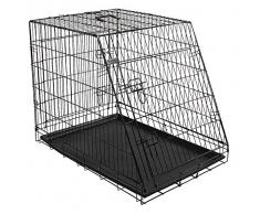 Kerbl 81369 Gittertransportbox, klappbar, 107 x 74 x 85 cm, 2 Türen, schwarz