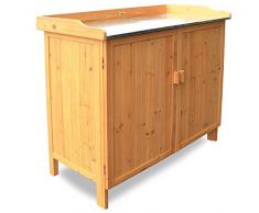 Habau 3106 Gartentisch mit Unterschrank, 98 x 48 x 95 cm