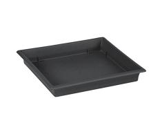 Emsa Untersetzer für Terra Grande Blumenkübel, 25 x 25 cm, Kunststoff, Anthrazit, Terra Grande, 516969