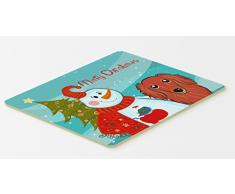 Caroline s Treasures bb1834cmt Schneemann mit langhaarig rot Dackel Küche oder Badteppich, 20 durch 76,2 cm Multicolor