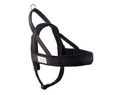 HUNTER New Orleans Norwegergeschirr, Geschirr für Hunde, mit Baumwolle, Fleece-Polsterung, wasserabweisend, XXL, schwarz