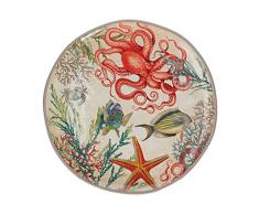 Nador PR13320006M Sea Life Servierplatte, rund, 100% Melamin, Durchmesser 42 cm, in Geschenkbox