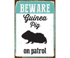 Magnet & Stahl Beware Guinea Pig On Patrol Blechschild