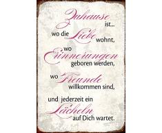 Schatzmix Zuhause ist wo die Liebe wohnt….Metal Sign deko Schild Blech Garten