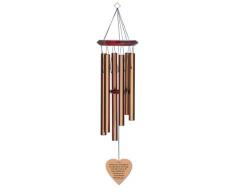 Chimesofyourlife Memorial Windspiel Grieve-heart-27, bronzefarben, 68,6 cm, bronzefarben