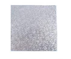 Oasis Supply Kuchenplatte, quadratisch, 25,4 cm, Silberfolie