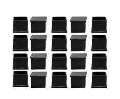 Gummi Möbel Bein Stuhl Füße Schutz Pad 20 mmx20 mm 20 schwarz