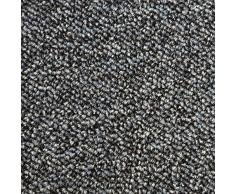 Teppichboden Schlingentextur Kurzflor Auslegware Bodenbelag anthrazit 200 x 400 cm. Weitere Farben und Größen verfügbar