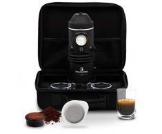Handpresso 48266 Auto Set 12V (Zigarettenanzünder) schwarz - tragbare Espressomaschine für ESE-Pads oder gemahlenen Kaffee
