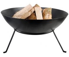Esschert Design Feuerschale, schwarz, 59x59x35 cm, FF114