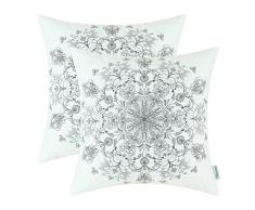 CaliTime Kissenbezüge, Kissenhülle 2 Stück Kissen Werfen Kissen Abdeckungen F?lle Schutz Muscheln zum Couch Sofa Schlafzimmer Zuhause Weihnachten Dekor (45cm x 45cm)