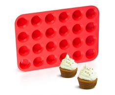 Silikon-Backform für Muffins, 24 Cupcakes, antihaftbeschichtet, BPA-frei, Silikon, 1 Stück