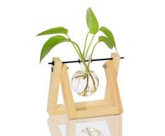 Ivolador Glas-Pflanzgefäß, Blumenzwiebelvase für Hydrokulturen, Pflanzen, Zuhause, Garten, Hochzeit, Dekoration 1 Bulb Vase beige