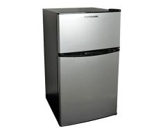 Ravanson LKK-88S freistehend 54L 26L A + Schwarz, Silber Kühlschrank mit Gefrierschrank