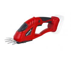 Matrix 511010584 AGS Akku Grasschere und Heckenschere, 1150 U/min, Schnittbreite Grasmesser/Strauchmesser 100/180mm, Rot/Schwarz