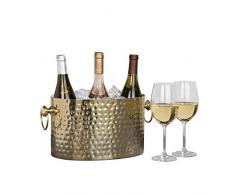 Chic Chill Champagner- und Weinkühler, handgefertigt, für 3 Flaschen gold