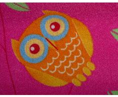 Kinderteppichboden Eule Spielteppich Kinderzimmer Mädchen 200 x 250 cm pink. Weitere Farben und Größen verfügbar