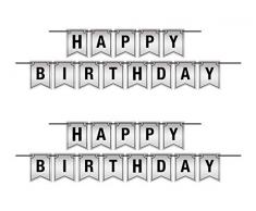 Beistle 53443 Luftschlangen Happy Birthday, 2 Stück, 15,2 x 3,8 m, schwarz/silber
