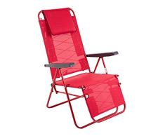 Dajar 464782 Gartensessel Merano Plus D029-03TB Patio Rot 152 x 59 x 104 cm