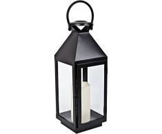 Firefly ffmlc40 40 cm Metall Laterne Chiswick mit LED – Kerze, schwarz