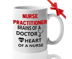 Krankenschwestern Geschenk Funny Kaffee Tassen, für Doctor RN – Geschenke Idee, für Krankenschwestern Woche Student Nurse wertsteigerung Woche Future Doctor Fasste Geschenke – Krankenschwester Arzt Brains von einem Arzt Herz