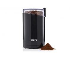 Krups F20342 Kaffeemühle und Gewürzmühle in Einem | Leistungsstarker Motor | Mahlgrad variabel | 75g Füllmenge | Schlagmesser aus Edelstahl | Sicherheitsdeckel | Anti-Rutsch-Füße | Schwarz