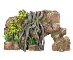 Nobby 28432 Aquarium Dekoration Aqua Ornaments, Fels mit Dschungel mit Pflanzen, L 33.5 x B 7 x H 21 cm