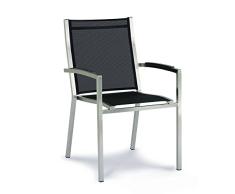 BEST Stapelsessel Marbella, edelstahl/schwarz, 64 x 57 x 93 cm, 47881051
