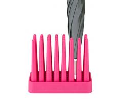 PRATO Design Regen-Schirmständer, robust, rutschfest und platzsparend, geeignet für 8 Stockschirme, pink