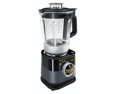 CARRERA Standmixer No 655 | Soup Smoothie Maker | Dampfgarer (BPA frei) | 4 Edelstahl Messer | Glas 1,75 Liter | 1000W/500W