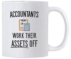 Casitika lustige Buchhalter-Geschenke. Buchhalter arbeiten ihre Assets aus. Kaffeetasse, 325 ml Geschenkidee für Bankberater, Prüfer oder CPA-Freunde oder Mitarbeiter.