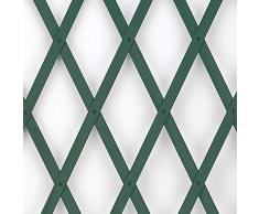 Tenax Treplas Spalier aus PVC, ausziehbar, zur Wandunterstützung von Blumen und Kletterpflanzen, 1,00 x 2 m, Grün