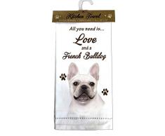 E&S Pets 700-64 French Bulldog Küchentücher baumwolle beige