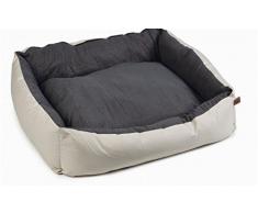 Karlie 707094 Designed by Lotte Hundebett Rupa L: 80 cm B: 70 cm H: 22 cm, L, beige-dunkelgrau