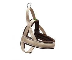 HUNTER Racing Norwegergeschirr, sportliches Geschirr für Hunde, Nylon, Fleece-Polsterung, XXL, beige/braun