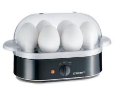 Cloer 6090 Eierkocher mit akustischer Fertigmeldung / 400 W / für 6 Eier / antihaftbeschichtete Heizplatte