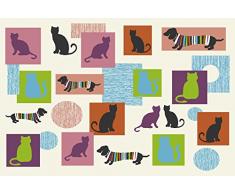 Vilber A050 V01 Pets Du 01 Tischdecke Tapete Futterstation Vogeltränke, 45,6 x 30.5 x 0.2 cm, Mehrfarbig