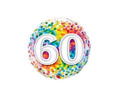 Qualatex 049548 60 Rainbow Confetti, Folienballon, 45,7 cm, mehrfarbig