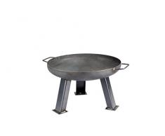 Activa Feuerstelle 60cm von Activa | Feuerstelle für die Terrasse, Feuerschale aus unbehandeltem Edelstahl in Schwarz