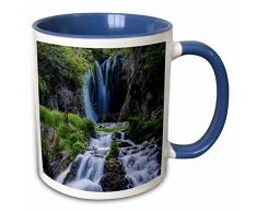 3dRose 260022_6 Mug Becher, keramik, blau/weiß