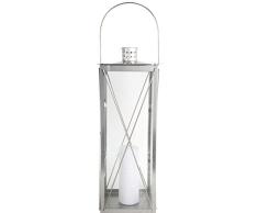 Esschert Design Laterne, Windlicht, Gartenlaterne, Edelstahl, 50 cm