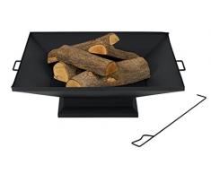 TeproPenfield Feuerstelle, schwarz, 79.8 x 91 x 25.8 cm