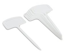 Windhager Pflanzenschilder Pflanzenstecker Stecketiketten zum beschriften Kräuterschilder Wetterfest, 7 Stück, weiß, 06220